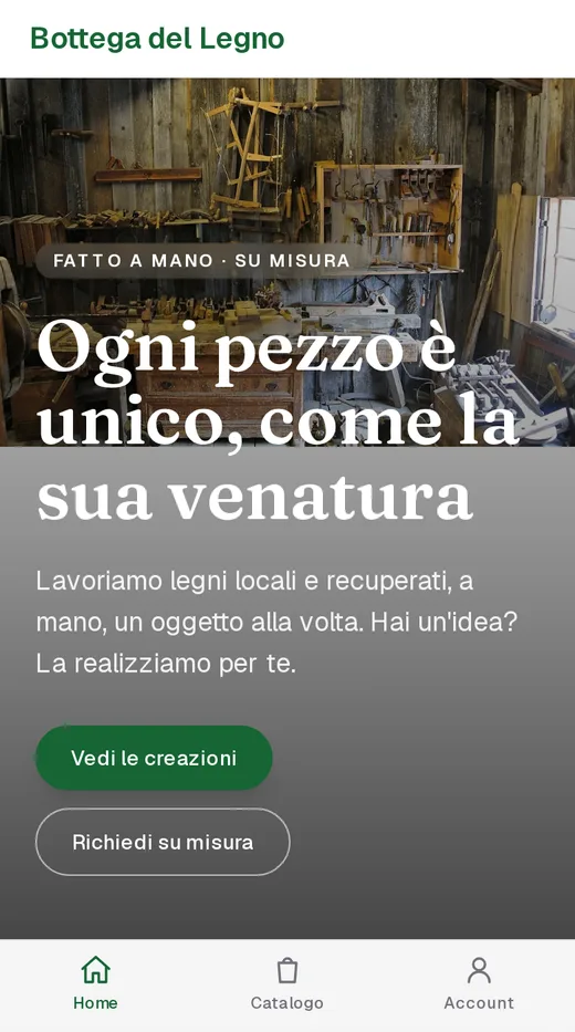 App di Bottega del Legno